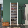 Hanah Home EA116 -2746 Recibidor de Entrada Elegante Nogal y Blanco 60x198x37.5cm